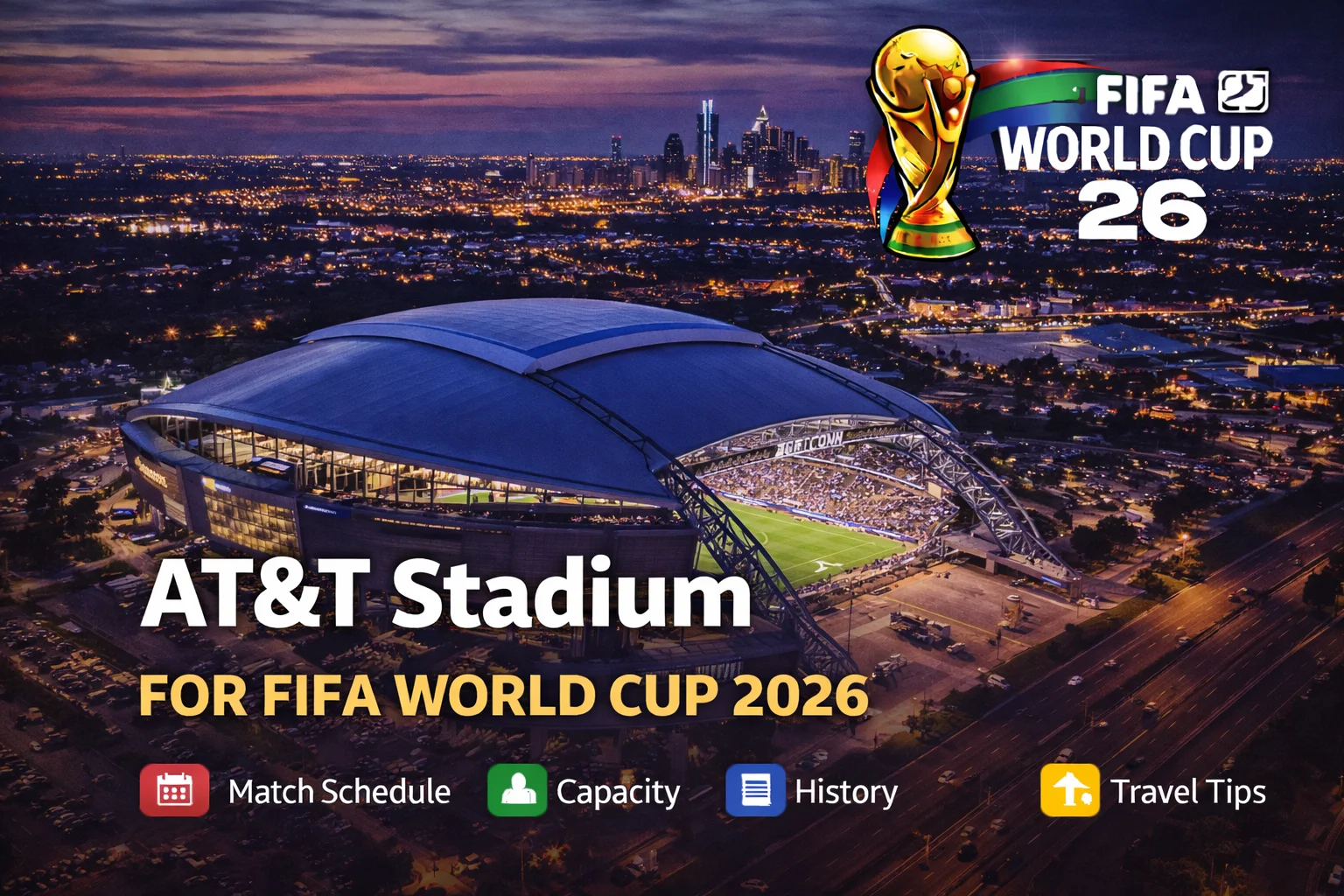 Plan your 2026 World Cup visit! Explore AT&T Stadium's schedule, huge capacity, history, and essential travel tips for Dallas in our friendly guide.