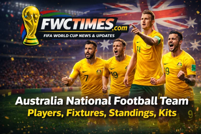 Sam Kerr in the new 2026 kit leads the charge! Get the latest on Australia's fixtures, standings, and World Cup path. Check stadiums & squad here.