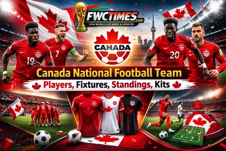 Ready for 2026? Check out the Canada squad in their new kits, plus full fixtures, standings, and host stadiums for the World Cup!