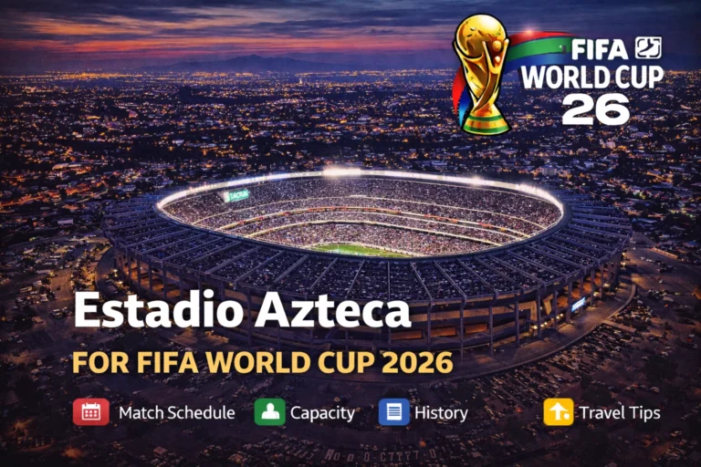 Hello from Estadio Azteca! Your visual guide to the 2026 World Cup venue, history, capacity, schedule, facts, and travel tips.