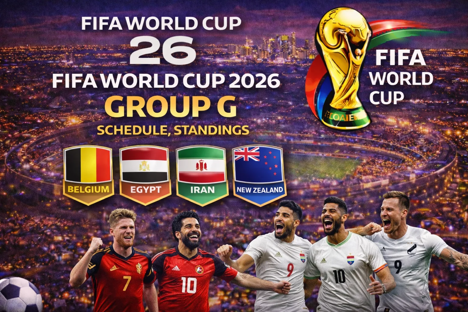 FIFA World Cup 2026 Group G: Schedule, standings & prediction visual. See matchups, points, and who might qualify. Tap for expert insights!