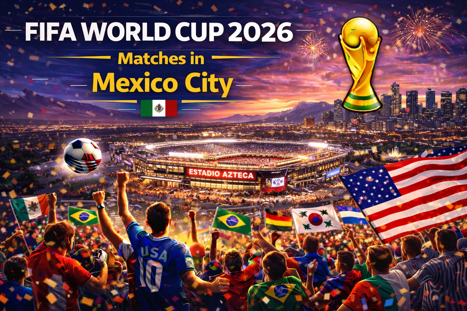 FIFA World Cup 2026 matches in Mexico City are coming! Picture yourself at Estadio Azteca cheering. Get all details and book now!