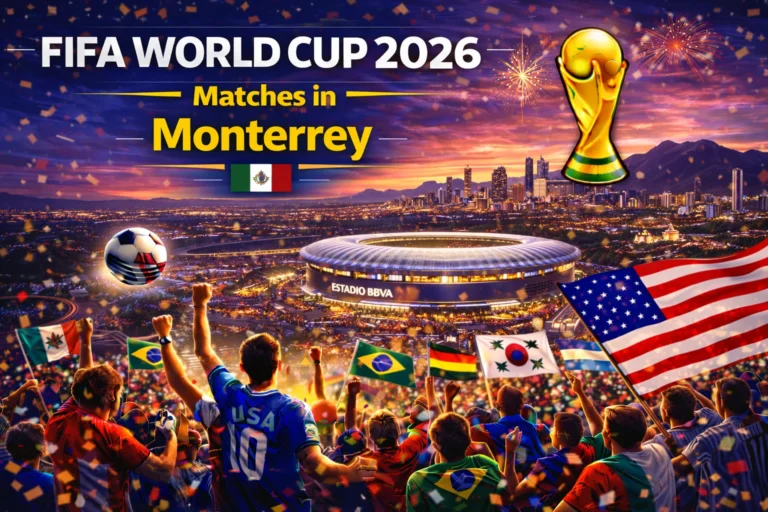 Excited fans fill Monterrey's stadium for a FIFA World Cup 2026 match. See the full schedule of games here!