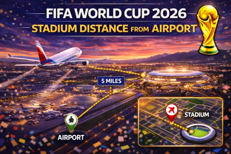 See the quick route from Los Angeles Airport (LAX) to the SoFi Stadium for the FIFA World Cup 2026. Check the distance & plan your hassle-free trip with this handy taxi view.