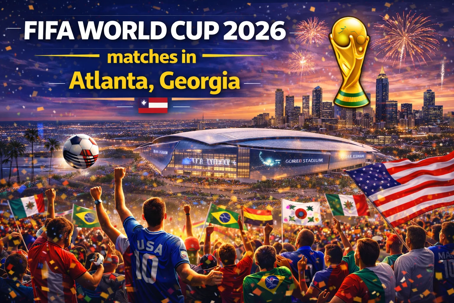 Get ready for FIFA World Cup 2026 in Atlanta, Georgia! Thrilling soccer action awaits at the iconic Mercedes-Benz Stadium. Click to see the schedule.