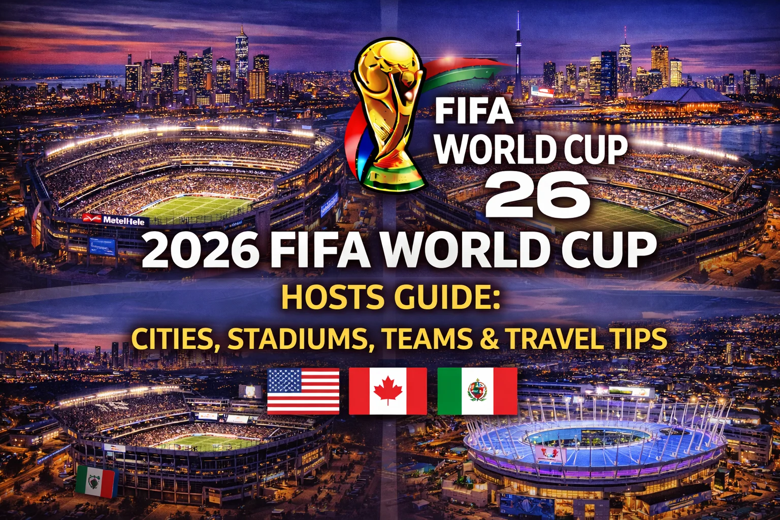 Plan your trip with the 2026 FIFA World Cup Hosts Guide: Cities, Stadiums, Teams, Travel Tips and More! Discover host cities, venues, and fan advice. Click for the ultimate fan resource!