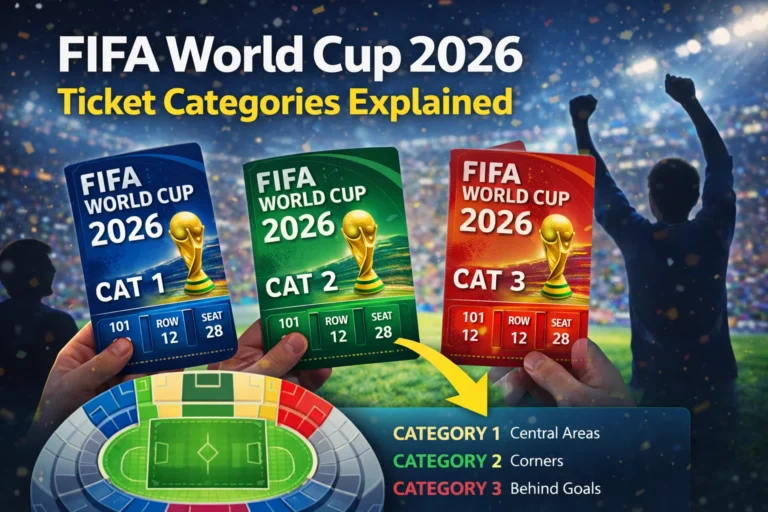 Your ultimate guide to FIFA World Cup 2026 ticket categories explained! See the breakdown of match types & prices in our helpful chart. Click to find yours!