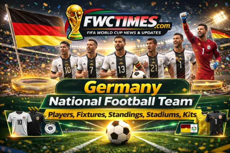 Check out Germany's 2026 squad in their fresh new kits! See their fixtures, standings, and home stadiums. Click for the full schedule & roster!