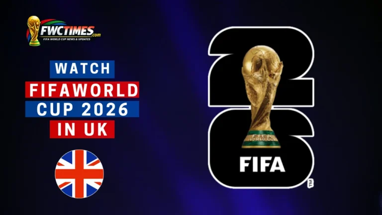 Cozy living room with a large TV displaying a football match, snacks ready for the big game. Your ultimate guide for how to watch FIFA World Cup 2026 in United Kingdom. Find out how to watch every match live!