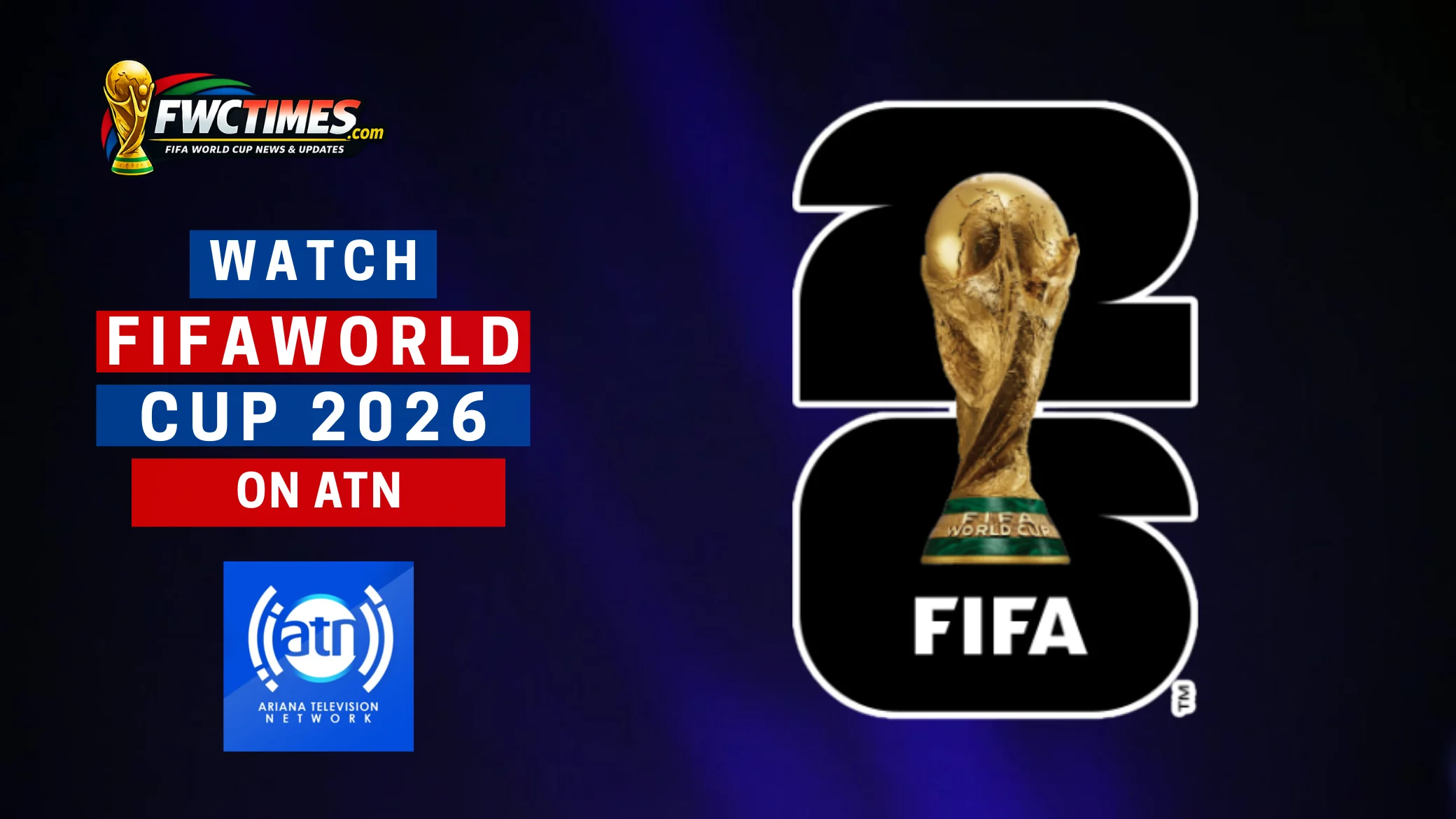 Excited soccer fan watching FIFA World Cup 2026 on TV. Learn how to watch all the matches live on ATN with this simple guide.