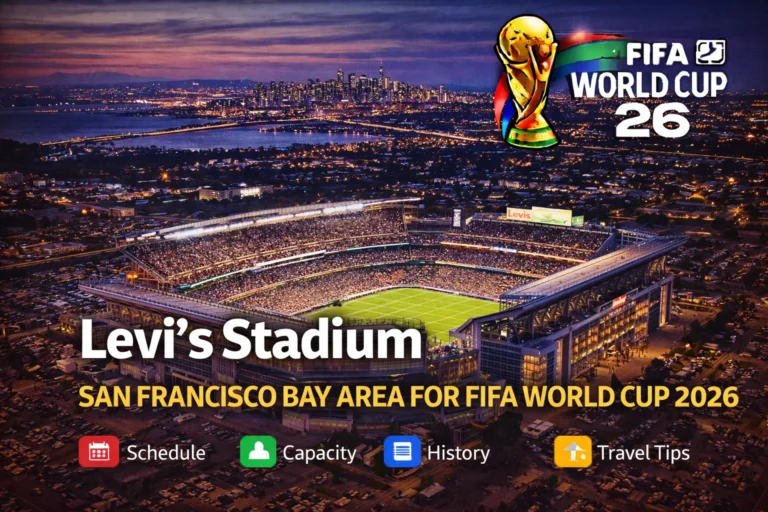 Get ready for 2026! Levi’s Stadium World Cup schedule, seating capacity, cool history, and essential travel tips for your visit.