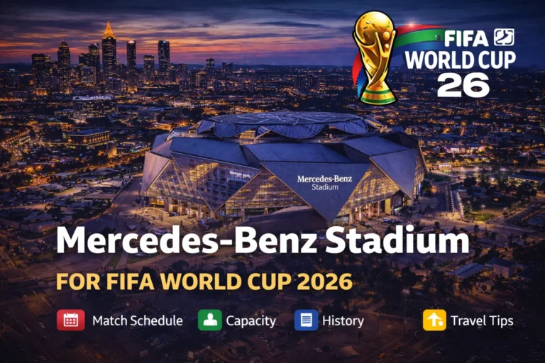 Explore Atlanta's iconic Mercedes-Benz Stadium, host of 2026 World Cup matches. Your essential guide to schedule, capacity, facts & travel tips inside!