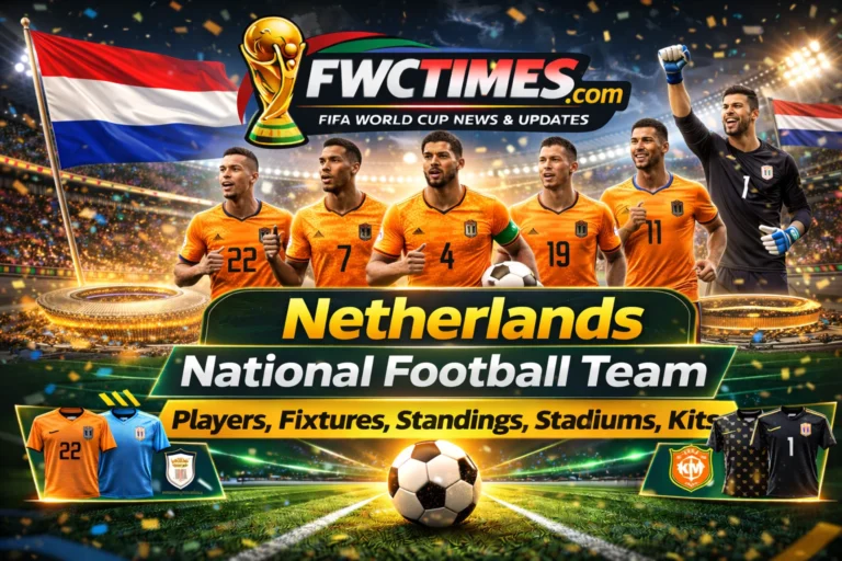 Netherlands 2026 team guide. See the full squad list, match schedule, group standings, stadium info, and the brand-new Oranje kits. Click now!
