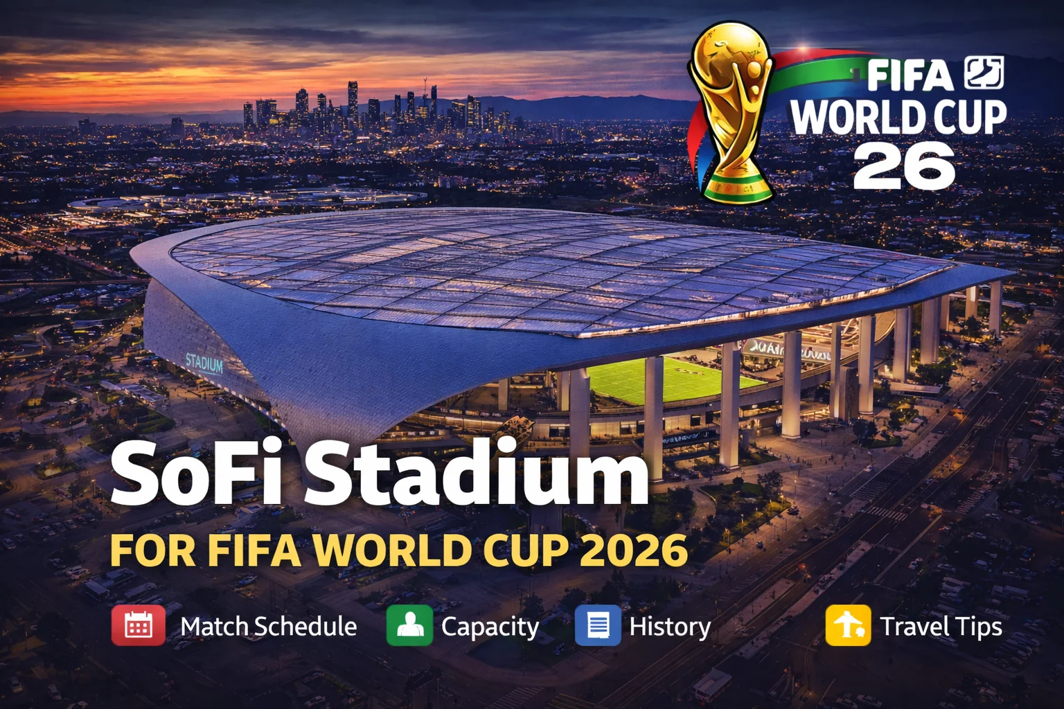 Inside SoFi Stadium, ready for the 2026 World Cup! Get a sneak peek of the view.