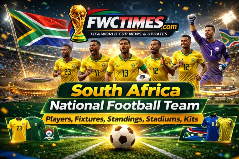Hey, Bafana Bafana fans! See the 2026 squad in their new kits celebrating a goal at the stadium. Click for the full 2026 squad, fixtures & standings.