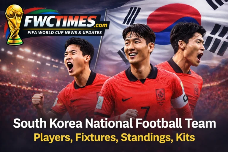 Cheer on the Taegeuk Warriors! See the South Korea National Football Team's 2026 players in their new kits, latest schedule, group table & stadiums for the World Cup journey.