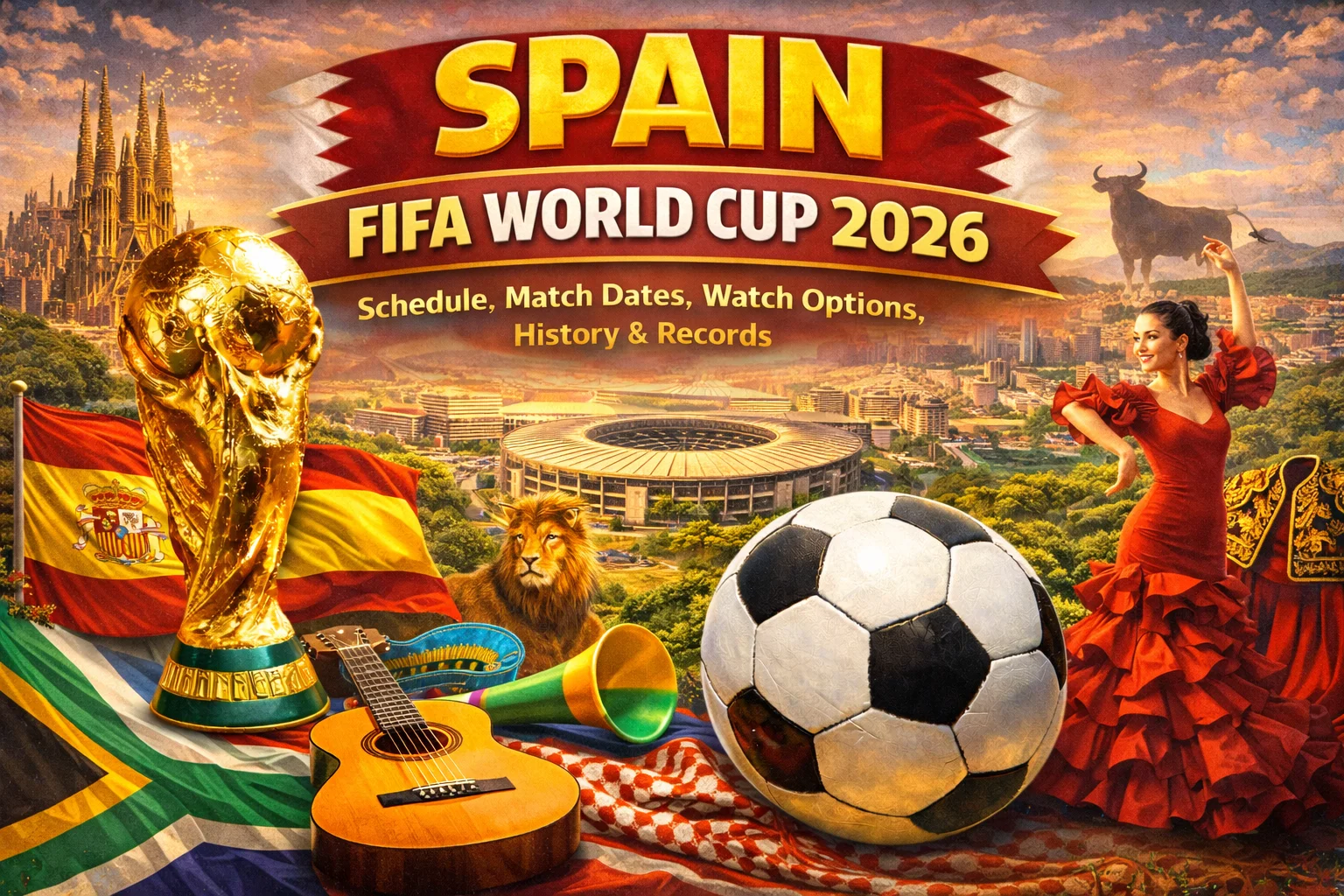 Check out Spain's complete 2026 FIFA World Cup schedule, match dates, and how to watch. Dive into team history & records here! Don't miss it!