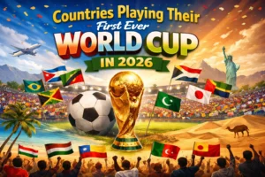 A colorful world map highlights the nations heading to their first-ever World Cup in 2026. See the list of debut teams!