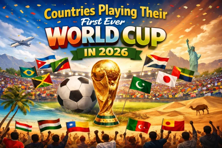 A colorful world map highlights the nations heading to their first-ever World Cup in 2026. See the list of debut teams!