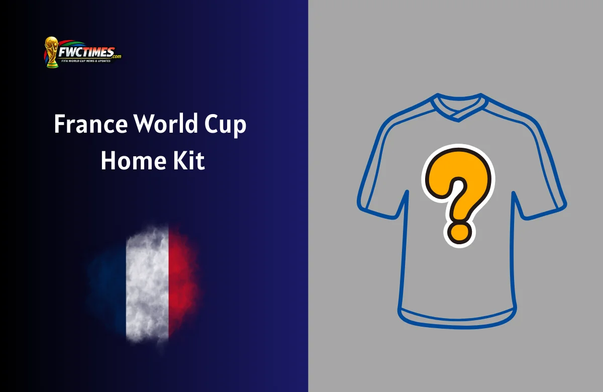 France 2026 World Cup Home Kit in classic blue with gold crest and modern design, preview of France’s new jersey for the 2026 FIFA World Cup.