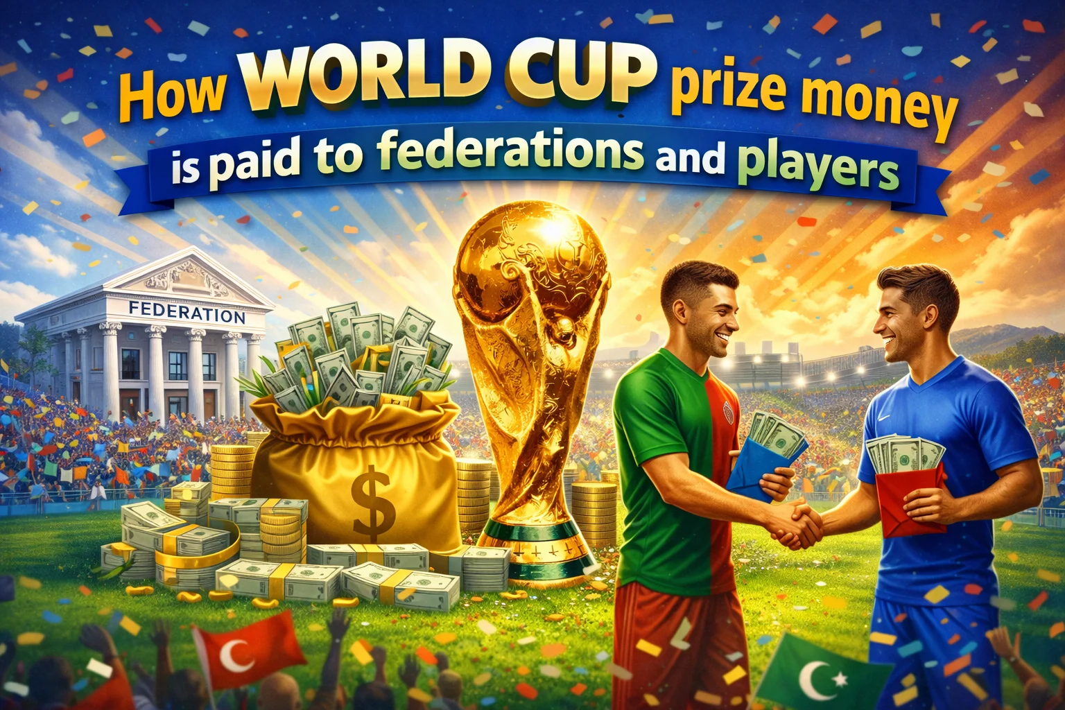 See the full breakdown of World Cup prize money! This graphic clearly shows the payment split between national federations and the players.