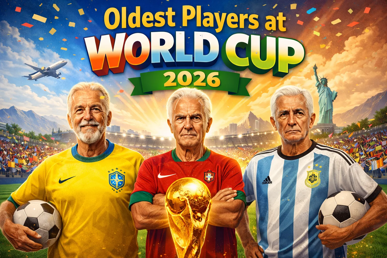 Oldest Players at World Cup 2026 celebrating on the pitch, veteran stars proving age is just a number—discover who made history.