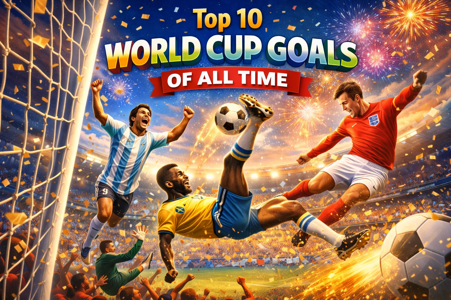 Top 10 World Cup Goals of All Time – iconic strikes, stunning volleys, and last-minute winners that made football history. Click to relive the magic!