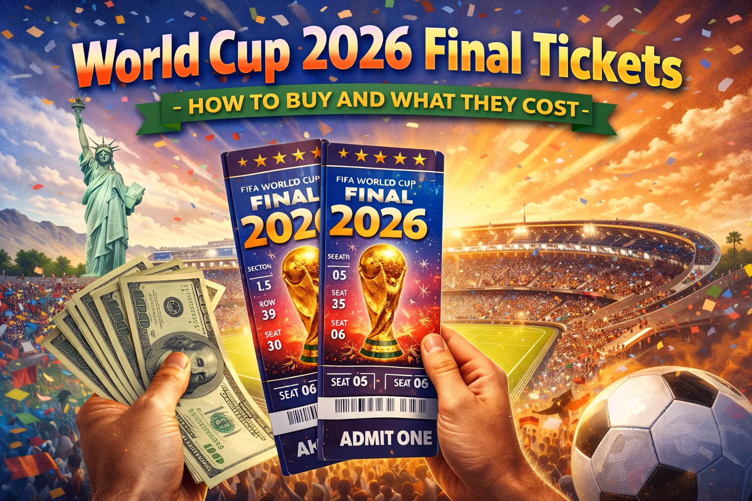 World Cup 2026 Final Tickets — How to Buy and What They Cost guide with stadium crowd, prices, and steps to secure your seat—click for details.
