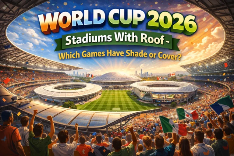 World Cup 2026 Stadiums With Roof — Which Games Have Shade or Cover? Discover covered venues and shaded match details for fans.