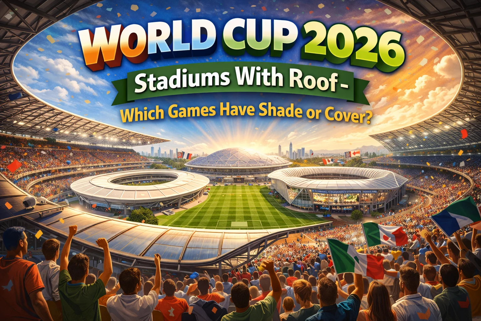 World Cup 2026 Stadiums With Roof — Which Games Have Shade or Cover? Discover covered venues and shaded match details for fans.