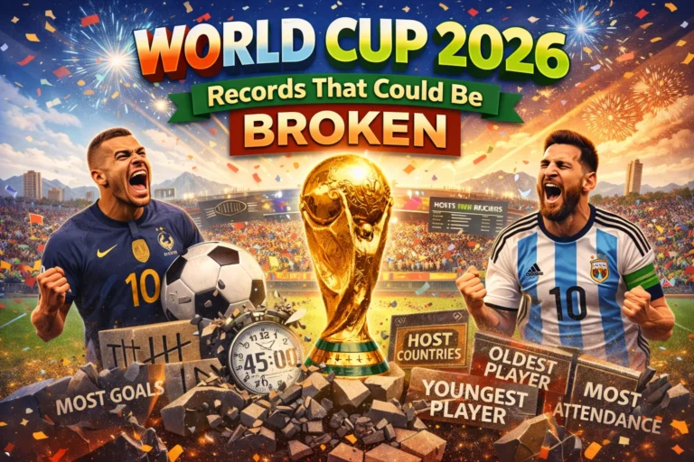 World Cup 2026 Records That Could Be Broken – packed stadium as star players chase history in football’s biggest tournament. Click to see which marks may fall!