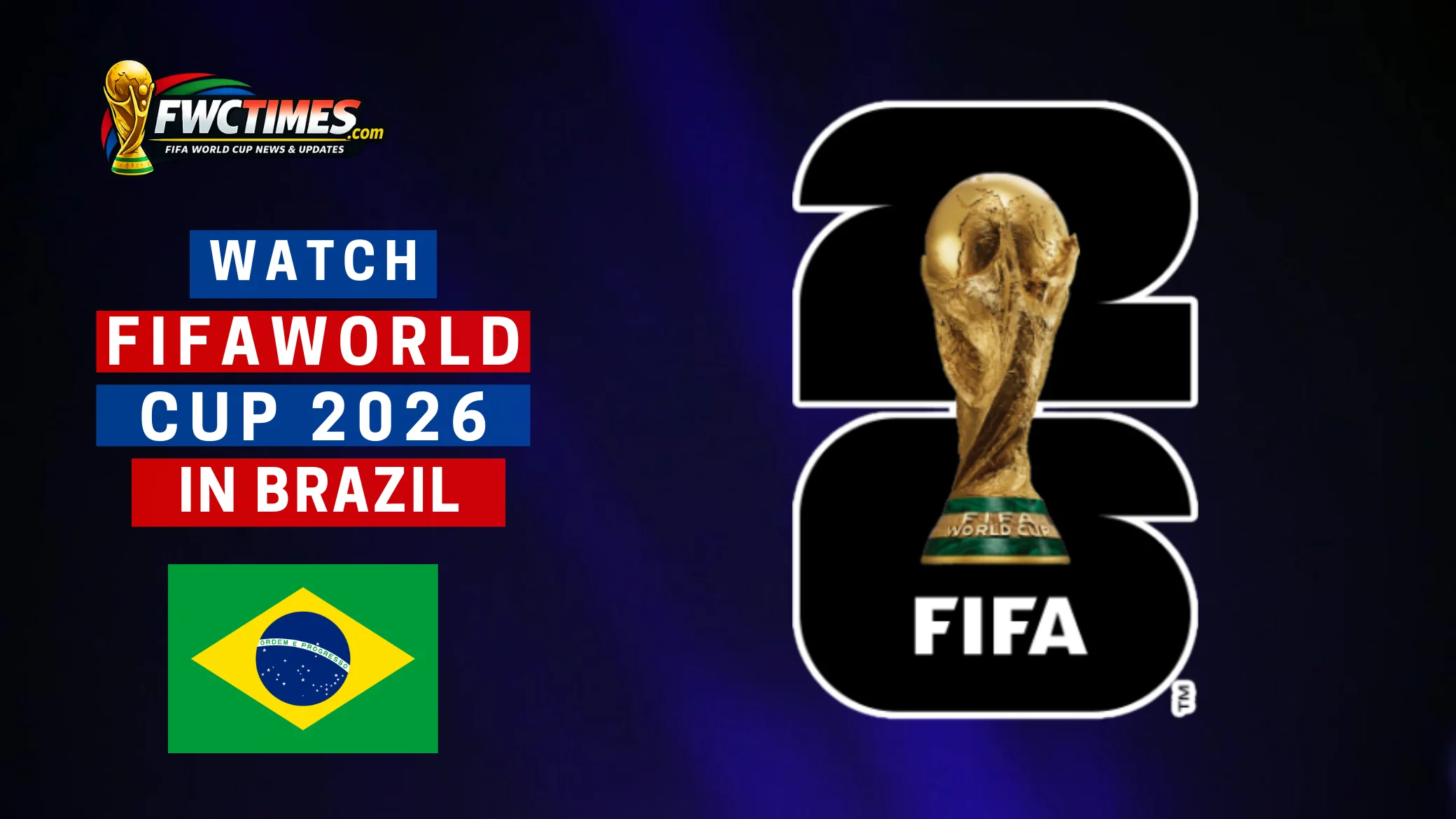 Watch FIFA World Cup 2026 live in Brazil—fans cheering in a vibrant stadium, feel the excitement and click to stream every thrilling match live!
