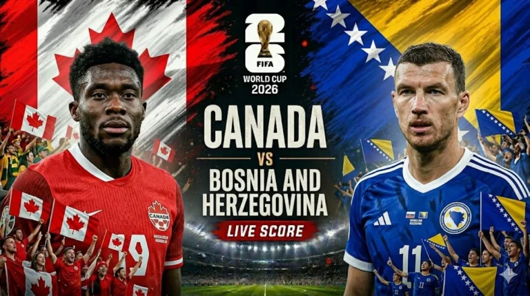 Canada vs Bosnia and Herzegovina live score update with thrilling football action, match highlights, and real-time results fans can follow live online.