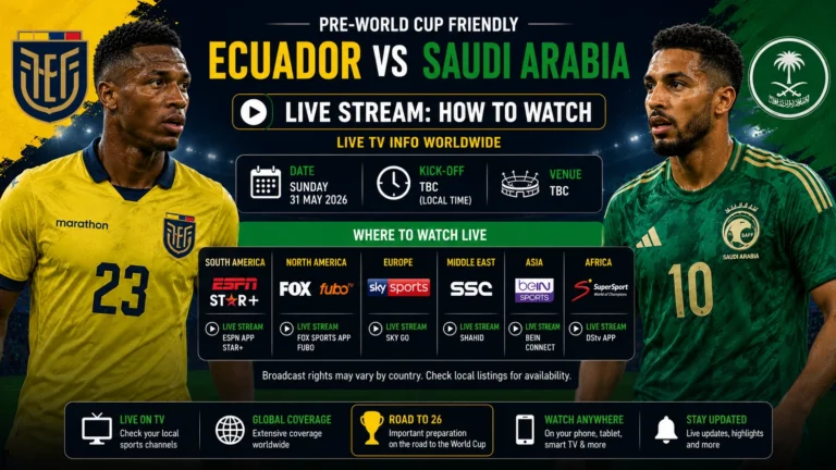 Ecuador vs Saudi Arabia Live Stream: How to Watch Pre-World Cup Friendly, Live TV Info Worldwide