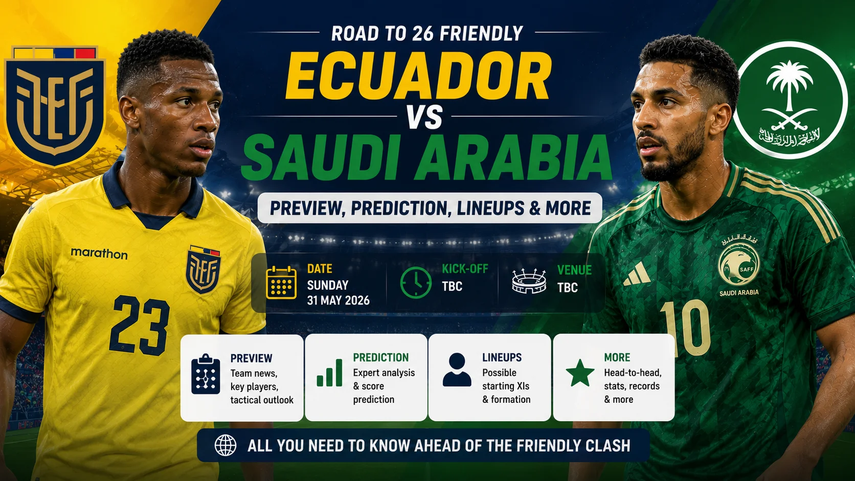 Ecuador vs Saudi Arabia Preview, Prediction & Lineups — Pre-WC Friendly