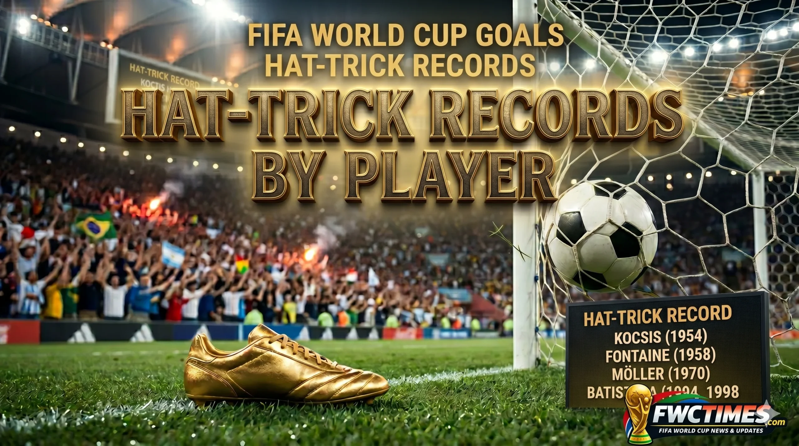FIFA World Cup Goals Hat-Trick Records by Player