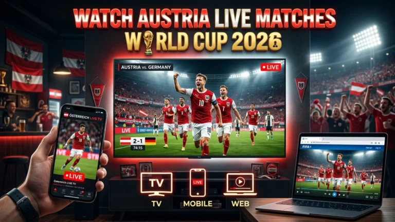 Watch Austria World Cup 2026 matches live online, on mobile, and TV with easy streaming options, schedules, and viewing tips for every fan.