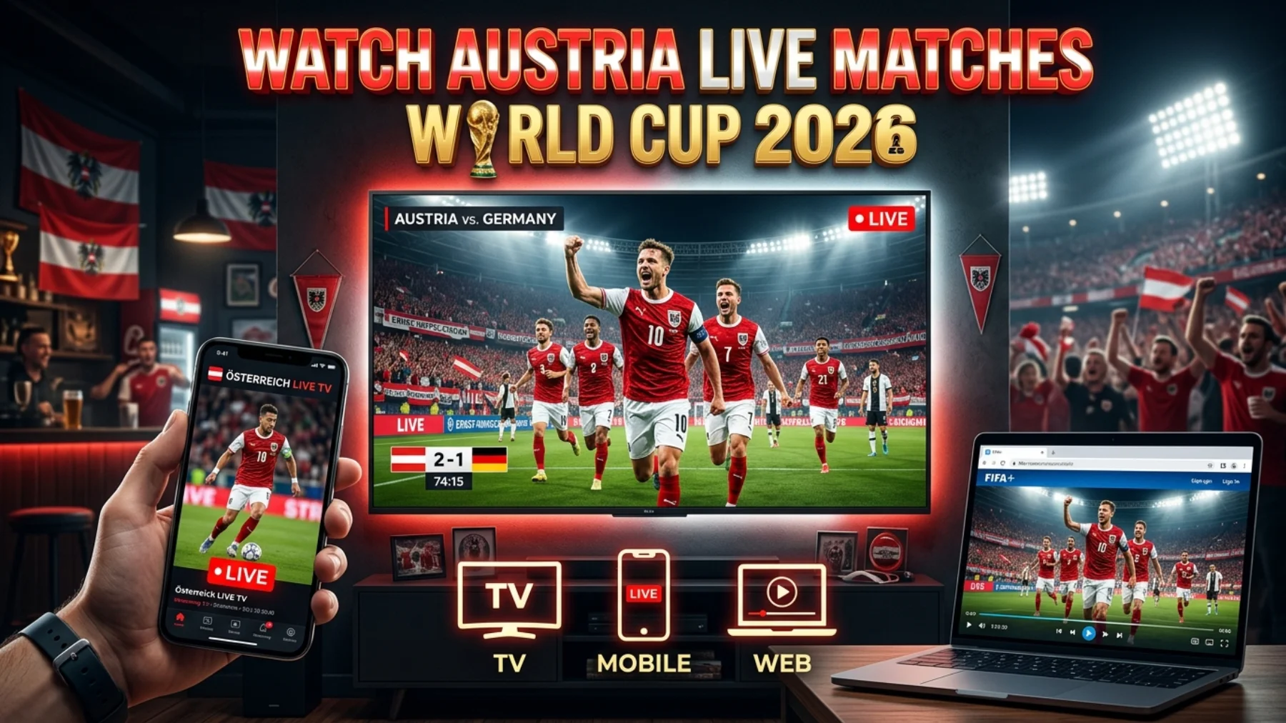 Watch Austria World Cup 2026 matches live online, on mobile, and TV with easy streaming options, schedules, and viewing tips for every fan.