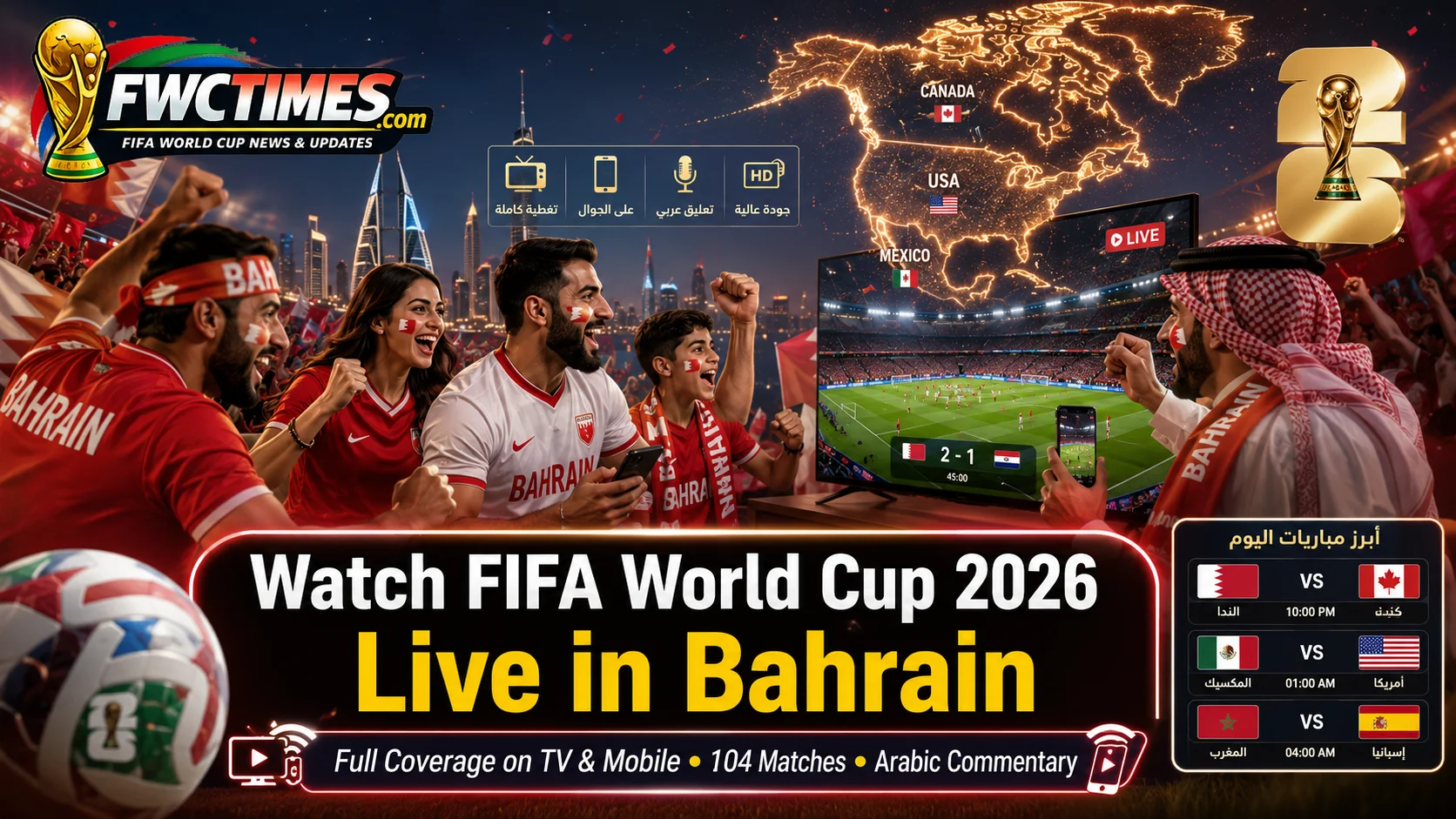 How to Watch FIFA World Cup 2026 Live in Bahrain