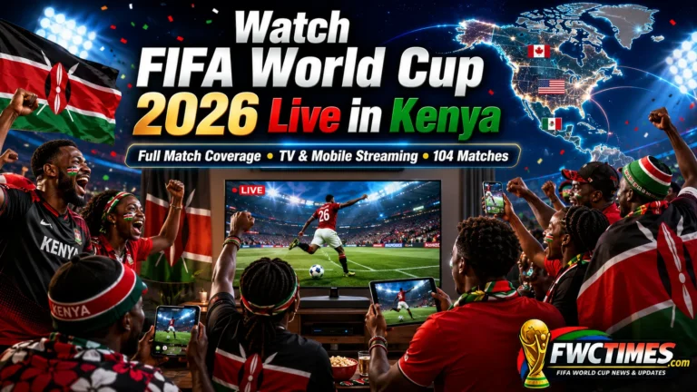 Kenyan fans watch FIFA World Cup 2026 live with TV coverage, mobile streaming, and full match action.