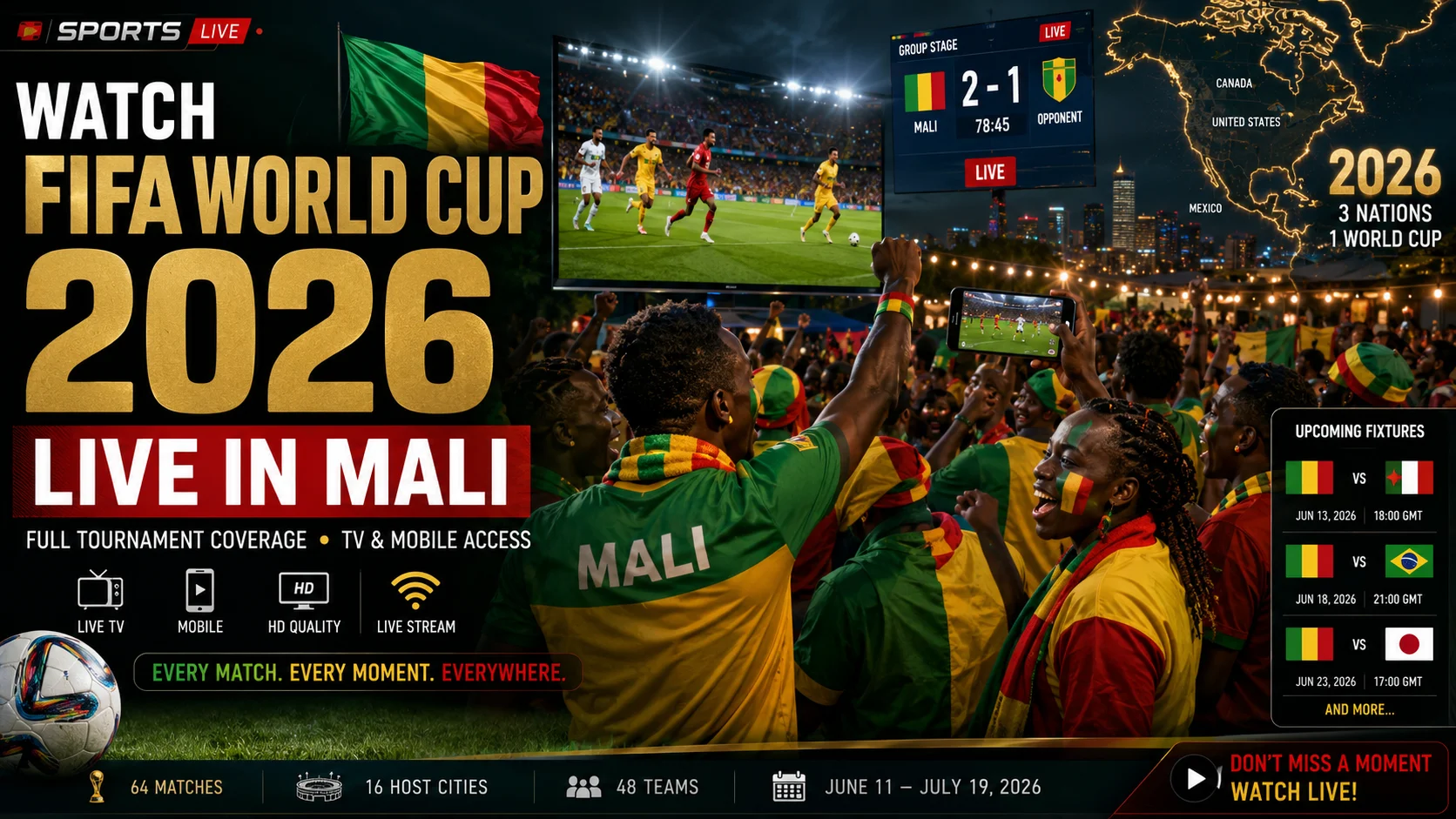 How to Watch FIFA World Cup 2026 Live in Mali