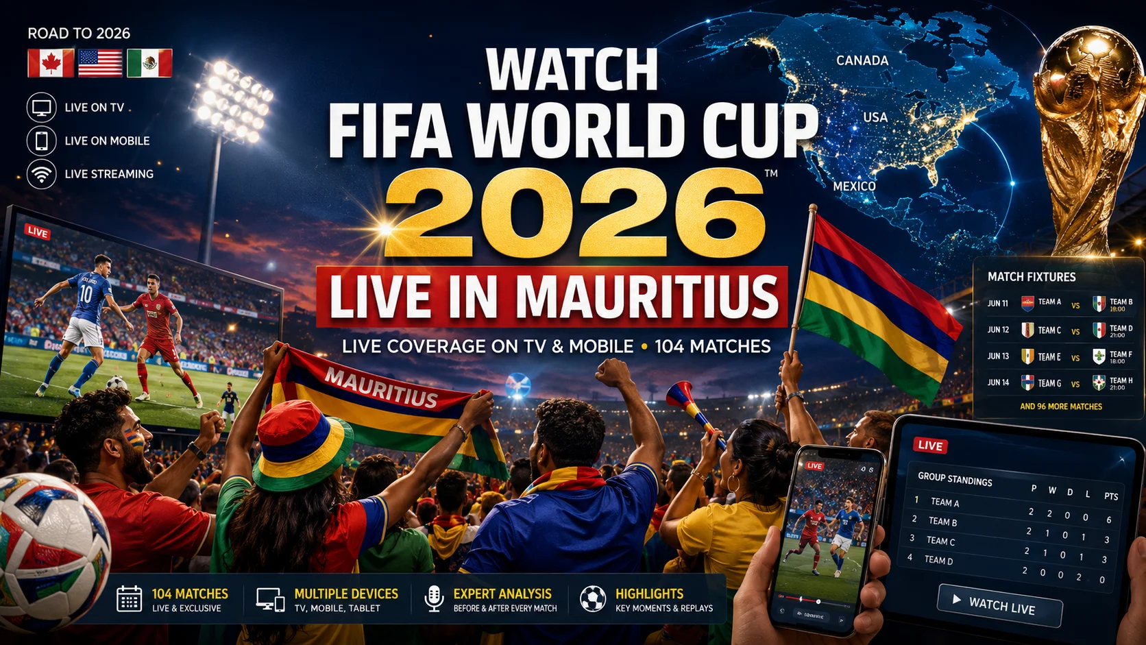 How to Watch FIFA World Cup 2026 Live in Mauritius