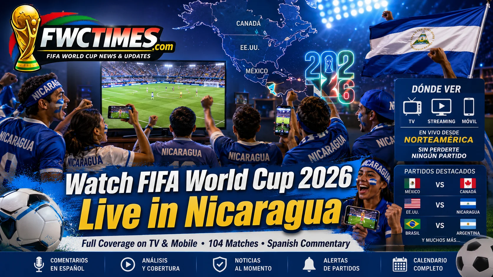 How to Watch FIFA World Cup 2026 Live in Nicaragua