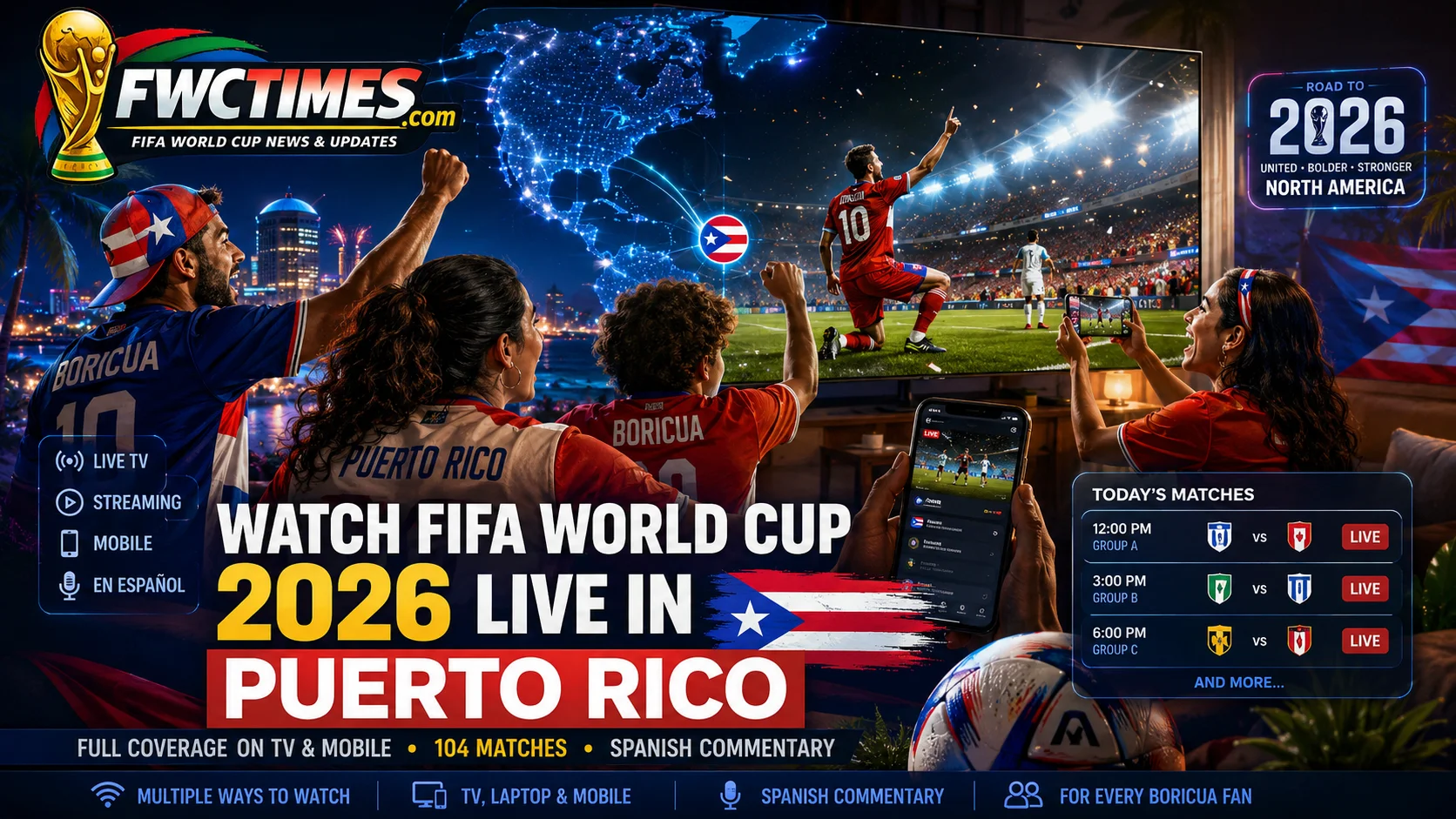 How to Watch FIFA World Cup 2026 Live in Puerto Rico