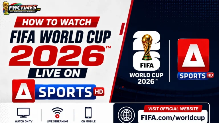 How to Watch FIFA World Cup 2026 Live on A Sports – Fans enjoying live World Cup action on A Sports with match coverage, commentary, and streaming updates.