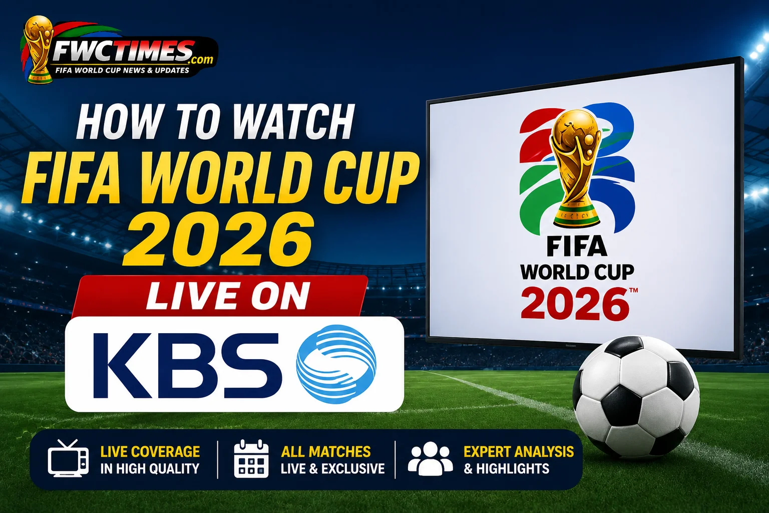 **Alt Text:** Fans watching FIFA World Cup 2026 live on KBS with match coverage, streaming guide, and viewing tips for every exciting tournament moment.