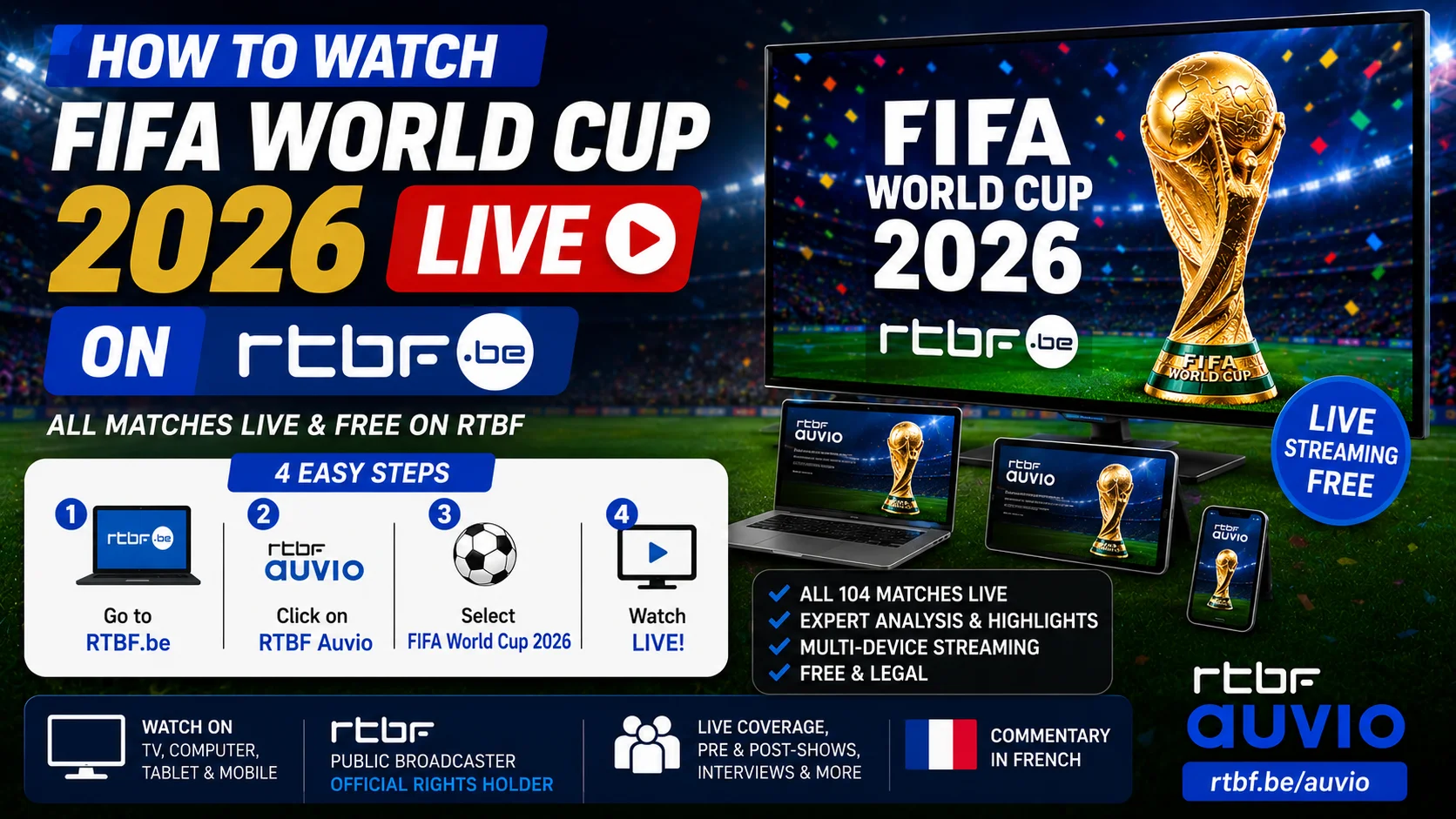 How to Watch FIFA World Cup 2026 Live on RTBF