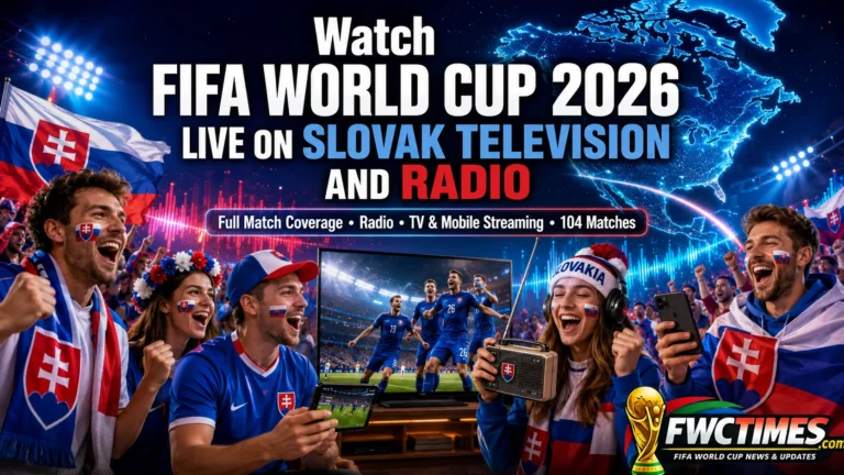 Slovak fans follow FIFA World Cup 2026 live on Slovak Television and Radio with TV, radio, and mobile coverage.