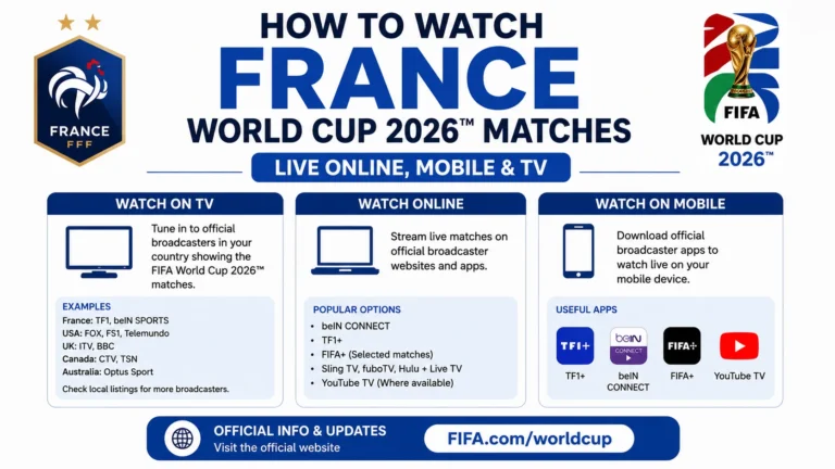 How to Watch France World Cup 2026 Matches Live Online, Mobile & TV