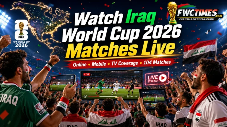 How to Watch Iraq World Cup 2026 Matches Live Online, Mobile & TV